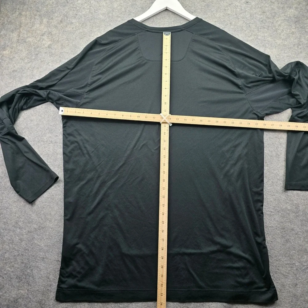 Jordan Training Mens 3XL Black Polyester V-Neck Long Sleeve Performance Shirt